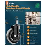 RidRed Office Chair Wheels - Replacement Rubber Wheels - Universal Fit 3 Inch Casters, Heavy-Duty Chair Casters, Noise Free, Fits 98% Chair, for All Floor (5) RidRed Office Chair Wheels - Replacement Rubber Wheels - Universal Fit 3 Inch Casters, Heavy-Duty Chair Casters, Noise Free, Fits 98% Chair, for All Floor (5)