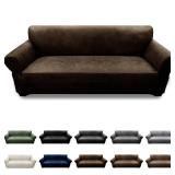 Pfrstuv Couch Cover Leather Look 3 Seater Couch Sofa Cover 1-Piece Sofa Slipcover Stretch Furniture Protector with Elastic Bottom & Pockets(Sofa, Coffee) Pfrstuv Couch Cover Leather Look 3 Seater Couch Sofa Cover 1-Piece Sofa Slipcover Stretch Furniture Protector with Elastic Bottom & Pockets(Sofa, Coffee)