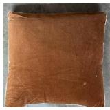Magaschoni Home Cotton Velvet Pillow - Mocha/Wheat 20x20 Magaschoni Home Cotton Velvet Pillow - Mocha/Wheat 20x20