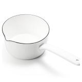 Peohud 37 Oz Enamel Milk Pan, Mini Butter Warmer Pan, Nonstick Saucepan with Pour Spout, Milk Melting Boiling Pot for Stove Top Peohud 37 Oz Enamel Milk Pan, Mini Butter Warmer Pan, Nonstick Saucepan with Pour Spout, Milk Melting Boiling Pot for Stove Top