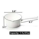Peohud 37 Oz Enamel Milk Pan, Mini Butter Warmer Pan, Nonstick Saucepan with Pour Spout, Milk Melting Boiling Pot for Stove Top Peohud 37 Oz Enamel Milk Pan, Mini Butter Warmer Pan, Nonstick Saucepan with Pour Spout, Milk Melting Boiling Pot for Stove Top