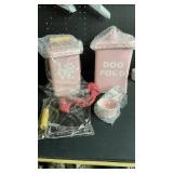 NIXBYO Dog Food Storage Container Set of 2 Dog Treat Container with Airtight Lids Dog Treat Jar with Scoop Metal Dog Food Holder with Wooden Handles for Kitchen Counter and Pantry Home Decor - Pink NIXBYO Dog Food Storage Container Set of 2 Dog Treat Container with Airtight Lids Dog Treat Jar with Scoop Metal Dog Food Holder with Wooden Handles for Kitchen Counter and Pantry Home Decor - Pink