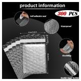 Frienda 300 Pcs Clear Self Sealing Bubble Cushion Bags Double Wall Bubble Pouch Bag Plastic Shockproof Protective Packing for Small Business Moving Shipping Packaging Storage(3.15\' X 4\') Frienda 300 Pcs Clear Self Sealing Bubble Cushion Bags Double Wall Bubble Pouch Bag Plastic Shockproof Protective Packing for Small Business Moving Shipping Packaging Storage(3.15\' X 4\')