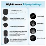 Hibbent cUPU Certified High Pressure 10'' Rainfall Shower Head, Showerhead Combo with 4-mode Handheld Spray, 12'' Adjustable Extension Arm, Extension Bar, Easy Reach Holder, 71'' Hose, Matte Black Hibbent cUPU Certified High Pressure 10'' Rainfall Shower Head, Showerhead Combo with 4-mode Handheld Spray, 12'' Adjustable Extension Arm, Extension Bar, Easy Reach Holder, 71'' Hose, Matte Black