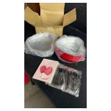 OJYUDD 20 Pack 22oz Heart Shaped Cake Pans with Lids,Disposable Valentine Heart Dessert Baking Pan,Aluminum Foil Containers for Birthday Wedding Parties Cooking(Red) OJYUDD 20 Pack 22oz Heart Shaped Cake Pans with Lids,Disposable Valentine Heart Dessert Baking Pan,Aluminum Foil Containers for Birthday Wedding Parties Cooking(Red)