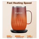 Kepwam Heated Coffee Mug T2-Plus, 20oz Leading Large Capacity Self Heating Mug, Up to 8 Hrs Battery & Hot Up to 149â, Smart Coffee Mug for Women, Men Kepwam Heated Coffee Mug T2-Plus, 20oz Leading Large Capacity Self Heating Mug, Up to 8 Hrs Battery & Hot Up to 149â, Smart Coffee Mug for Women, Men