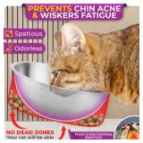 Raised cat Bowls for Indoor Cats by WinTruffles, Elevated cat Bowls, Tilted and Elevated Anti Vomiting Cat Dishes for Food and Water, Set of 2 Stainless Steel Bowl Raised cat Bowls for Indoor Cats by WinTruffles, Elevated cat Bowls, Tilted and Elevated Anti Vomiting Cat Dishes for Food and Water, Set of 2 Stainless Steel Bowl