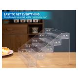 Kihor Tiered Spice Rack Acrylic, Spice Rack Shelf Seasoning Organizer for Countertop, Cabinet, Pantry, Kitchen Storage - 5 Tier Kihor Tiered Spice Rack Acrylic, Spice Rack Shelf Seasoning Organizer for Countertop, Cabinet, Pantry, Kitchen Storage - 5 Tier