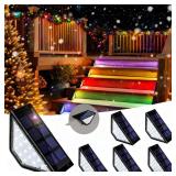 SOLPEX 6 Pack Solar Christmas Lights Outdoor, 24 LEDs Solar Stair Lights Outdoor Christmas Decorations for Porch Stair Step Deck Patio Yard Garden (RGB) SOLPEX 6 Pack Solar Christmas Lights Outdoor, 24 LEDs Solar Stair Lights Outdoor Christmas Decorations for Porch Stair Step Deck Patio Yard Garden (RGB)