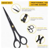 Professional 6.5â Hair Cutting Scissors, Stainless Steel Hair Shears with Gold Screw, Hair Scissors Come with Comb & Carrying Pouch, Precision Hair cutting Kit for Home & Salon Use. Professional 6.5â Hair Cutting Scissors, Stainless Steel Hair Shears with Gold Screw, Hair Scissors Come with Comb & Carrying Pouch, Precision Hair cutting Kit for Home & Salon Use.