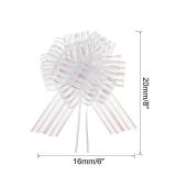 MECCANIXITY 5pcs 6 Inch Organza Large Pull Bow Metallic Gift Wrapping Bows Ribbon Chiffon Yarn White for Wedding Baskets Presents Christmas Valentine's Day MECCANIXITY 5pcs 6 Inch Organza Large Pull Bow Metallic Gift Wrapping Bows Ribbon Chiffon Yarn White for Wedding Baskets Presents Christmas Valentine's Day