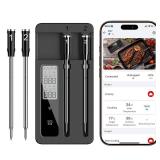 Smart Wireless Meat Thermometer with Dual Probes, Bluetooth & WiFi Combo, High Precision & Fast Response for BBQ, Grill, Smoker, Oven, Air Fryer Smart Wireless Meat Thermometer with Dual Probes, Bluetooth & WiFi Combo, High Precision & Fast Response for BBQ, Grill, Smoker, Oven, Air Fryer