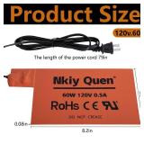 Nkiy Quen 8.2 x 5.5 Inches Automotive Silicone Battery Pad,Silicone Battery Heater Pad with Thermostatic Control,Car Batteries Heater for Cold Weather Batteries Protection Nkiy Quen 8.2 x 5.5 Inches Automotive Silicone Battery Pad,Silicone Battery Heater Pad with Thermostatic Control,Car Batteries Heater for Cold Weather Batteries Protection