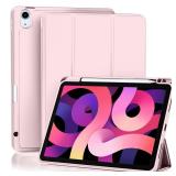 Akkerds Compatible with iPad Air 11 Inch Case 7th/6th Generation (M3/M2) 2025/2024, for iPad Air 5th/4th Generation Case 10.9 Inch 2022/2020 with Pencil Holder[Auto Sleep/Wake], Pink