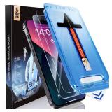 MAGIC JOHN 2 Pack for iPhone 13/14& iPhone 13 Pro 6.1 inch Tempered Glass Screen Protector, Auto Dust-Elimination, Bubble Free, HD Clear, Easy Installation MAGIC JOHN 2 Pack for iPhone 13/14& iPhone 13 Pro 6.1 inch Tempered Glass Screen Protector, Auto Dust-Elimination, Bubble Free, HD Clear, Easy Installation