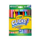 Crayola Clicks Retractable Markers (10ct) Cone Tip Easter Basket Essentials Washable Markers School Supplies Easter Craft Supplies for Kids 6+ Crayola Clicks Retractable Markers (10ct) Cone Tip Easter Basket Essentials Washable Markers School Supplies Easter Craft Supplies for Kids 6+