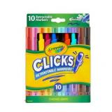 Crayola Clicks Retractable Markers (10ct) Cone Tip Easter Basket Essentials Washable Markers School Supplies Easter Craft Supplies for Kids 6+ Crayola Clicks Retractable Markers (10ct) Cone Tip Easter Basket Essentials Washable Markers School Supplies Easter Craft Supplies for Kids 6+