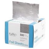 ForPro Embossed Foil Sheets 500S 5â W x 10.75â L 500-Count Aluminum Foil Pop-Up Dispenser for Hair Color Application and Highlighting Services Food Safe ForPro Embossed Foil Sheets 500S 5â W x 10.75â L 500-Count Aluminum Foil Pop-Up Dispenser for Hair Color Application and Highlighting Services Food Safe