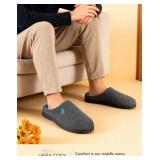 VeraCosy Men's Two-Tone Memory Foam House Slippers Indoor Outdoor Durable Rubber Sole (Dark Gray/Blue, 11-12 US) VeraCosy Men's Two-Tone Memory Foam House Slippers Indoor Outdoor Durable Rubber Sole (Dark Gray/Blue, 11-12 US)