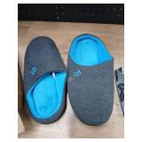 VeraCosy Men's Two-Tone Memory Foam House Slippers Indoor Outdoor Durable Rubber Sole (Dark Gray/Blue, 11-12 US) VeraCosy Men's Two-Tone Memory Foam House Slippers Indoor Outdoor Durable Rubber Sole (Dark Gray/Blue, 11-12 US)