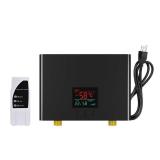 Electric Tankless Water Heater 110V, Instant Hot Water with Auto Temp Control & Self-Check, Mini Design for Bathroom Kitchen (3KW Black) (Black) Electric Tankless Water Heater 110V, Instant Hot Water with Auto Temp Control & Self-Check, Mini Design for Bathroom Kitchen (3KW Black) (Black)