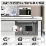 Electric Tankless Water Heater 110V, Instant Hot Water with Auto Temp Control & Self-Check, Mini Design for Bathroom Kitchen (3KW Black) (Black) Electric Tankless Water Heater 110V, Instant Hot Water with Auto Temp Control & Self-Check, Mini Design for Bathroom Kitchen (3KW Black) (Black)