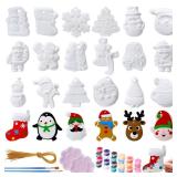 Syhood 24 Pcs Ceramic to Paint Christmas Ornaments Crafts for Paint Your Own Kit DIY Ceramics Santa Snowmen Gingerbread Men Ceramic Christmas Ornaments Crafts Gifts for Adults Syhood 24 Pcs Ceramic to Paint Christmas Ornaments Crafts for Paint Your Own Kit DIY Ceramics Santa Snowmen Gingerbread Men Ceramic Christmas Ornaments Crafts Gifts for Adults