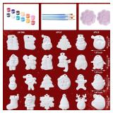 Syhood 24 Pcs Ceramic to Paint Christmas Ornaments Crafts for Paint Your Own Kit DIY Ceramics Santa Snowmen Gingerbread Men Ceramic Christmas Ornaments Crafts Gifts for Adults Syhood 24 Pcs Ceramic to Paint Christmas Ornaments Crafts for Paint Your Own Kit DIY Ceramics Santa Snowmen Gingerbread Men Ceramic Christmas Ornaments Crafts Gifts for Adults