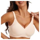 Cooling Seamless Bra Wireless for Women, Breathable Summer Sports Bra Light Support, No Underwire Comfort for Yoga Lounge and Sleep Nude Cooling Seamless Bra Wireless for Women, Breathable Summer Sports Bra Light Support, No Underwire Comfort for Yoga Lounge and Sleep Nude