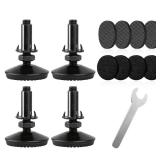 Tahikem 4 Set M10 Adjustable Leveling Feet, Heavy Duty Height Adjuster Furniture Leveler Foot With T Nut, Screw On Cabinet Restaurant Table Chair Self Levelers Leg (2\' Base Dia & Thread Length, Black Tahikem 4 Set M10 Adjustable Leveling Feet, Heavy Duty Height Adjuster Furniture Leveler Foot With T Nut, Screw On Cabinet Restaurant Table Chair Self Levelers Leg (2\' Base Dia & Thread Length, Black
