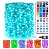 BrizLabs Valentine Fairy Lights - 66ft 200 LED Color Changing Fairy Lights with Remote, Plugin Purple & White Valentines Day Twinkle Light RGB Starry Xmas Light for Xmas Halloween Home Party Wedding BrizLabs Valentine Fairy Lights - 66ft 200 LED Color Changing Fairy Lights with Remote, Plugin Purple & White Valentines Day Twinkle Light RGB Starry Xmas Light for Xmas Halloween Home Party Wedding