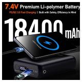 Somido 18400mAh Heated Vest Battery Pack 7.4V Fast Charging Rechargeable Heated Jacket Battery Pack with Digital Display Adapter Cable for ORORO Venustas GOTOBI Weamest TODWARM Arris Glaais Topdot Somido 18400mAh Heated Vest Battery Pack 7.4V Fast Charging Rechargeable Heated Jacket Battery Pack with Digital Display Adapter Cable for ORORO Venustas GOTOBI Weamest TODWARM Arris Glaais Topdot