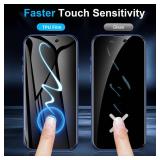 LYWHL 2 Pack for iPhone 17 Pro Max Privacy Screen Protector [Like Original Touch Sensitivity], Anti-Spy Private 17 Pro Max Film [Non-Glass], Case Friendly, Scratch-Resistant, Self-Healing