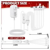 Relaxweex 6 Output Heads White Power Adapter with Switch AC/DC 4.5V Adapter Compatible with Lemax Lighted Accessory 94566 94563 94564 94565 74227 74706 Christmas Micro Lighting Building Decoration Relaxweex 6 Output Heads White Power Adapter with Switch AC/DC 4.5V Adapter Compatible with Lemax Lighted Accessory 94566 94563 94564 94565 74227 74706 Christmas Micro Lighting Building Decoration