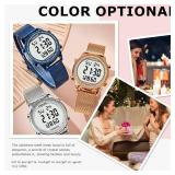 TIMEURE Women's Step Counter Pedometer Watch Crystal Stone, No App, No Charging Needed for Step, Calorie, Distance Tracking, Alarm, Countdown Timer, TU-2401 (Crystal Silver) TIMEURE Women's Step Counter Pedometer Watch Crystal Stone, No App, No Charging Needed for Step, Calorie, Distance Tracking, Alarm, Countdown Timer, TU-2401 (Crystal Silver)