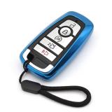 MECHCOS Fit for Ford Edge Mustang Explorer Bronco Escape Expedition Maverick F-150 Lightning F-250 F-350 F-450 F-550 Super Duty F-650 F-750 Blue TPU Key Fob Cover Case Holder Protector Accessories MECHCOS Fit for Ford Edge Mustang Explorer Bronco Escape Expedition Maverick F-150 Lightning F-250 F-350 F-450 F-550 Super Duty F-650 F-750 Blue TPU Key Fob Cover Case Holder Protector Accessories