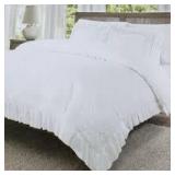 Rachel Zoe King Size Comforter Set - White Rachel Zoe King Size Comforter Set - White