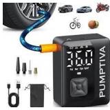Pumptiva Portable Tire Inflator with LED Light Pumptiva Portable Tire Inflator with LED Light