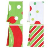 Lime Green 4 Pcs Large Christmas Bath Towels for Bathroom 28' x 16'