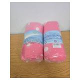 Ultra-soft Pink Cooling Blanket Set