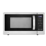 21 in. 1.1 cu. ft. 1000-Watt Countertop Microwave Oven in Fingerprint Resistant Stainless Steel and Bar Handle (Missing Plate) - Retail: $89