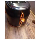 Dorset 2-Slice Wide Slot Stainless Steel Toaster - Black and Copper: Haden Retro Toaster, 900W, Spot Clean - Retail: $75