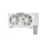 Holmes Window Fan Twin Blade 3-Speed Digital 9' White Remote Control Quiet (See Details) - Retail: $62
