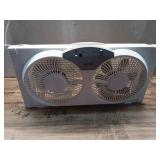 Holmes Window Fan Twin Blade 3-Speed Digital 9' White Remote Control Quiet (See Details) - Retail: $62