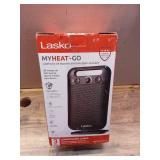 Lasko - 1500-Watt Oscillating Personal Tabletop Ceramic Space Heater with Adjustable Thermostat - Black - Retail: $56
