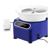 Pottery Wheel, 11 in. Pottery Forming Machine, 350-Watt Electric Wheel for Pottery with Foot Pedal and LCD Screen, Blue - Retail: $101
