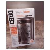 DREO 1500W Atom 416 10' Whisper-Quiet Portable Ceramic Space Heater with Temp Control and ECO Mode Timer with Remote Non-oscillating