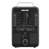 DURA HEAT EUH343 1,500-Watt-Max Portable Milkhouse-Style Heater and Fan with Thermostat and Anti-Freeze Setting, Black