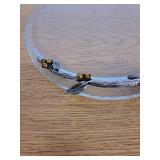 Fitz and Floyd Nature's Greeting Glass Serve Decorative Tray, 14 x 9.75 x 1.25 Inch