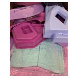 Lehoo Castle Kids Vanity Table and Chair Set, Makeup Table with Mirror Stool Lights Music